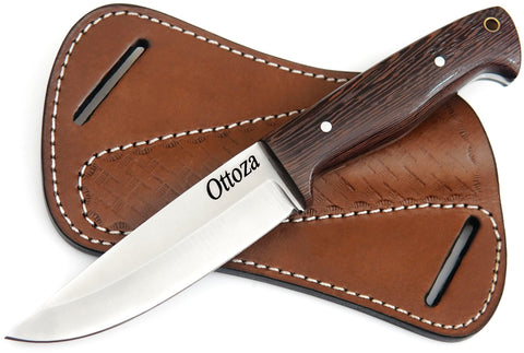 Copy of Ottoza 1095 High Carbon Steel Bushcraft Knife & Wenge Wood Handle No:401