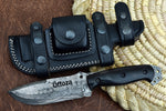 Ottoza Handmade Damascus Hunting Knife & Cow Horn Handle No:408