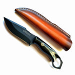 Ottoza Handmade Small Bushcraft / Hunting Knife & Black Werzalit Handle No:364