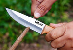 Ottoza 1095 High Carbon Steel Bushcraft Knife & Olive Wood Handle No:396