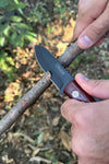 Ottoza Handmade Small Bushcraft / Hunting Knife & Padouk Wood Handle No:368