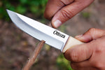 Ottoza 1095 High Carbon Steel Bushcraft Knife & Bone Handle No:391