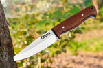 Ottoza 1095 High Carbon Steel Bushcraft Knife & Ballad Wood Handle No:404