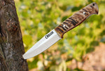 Ottoza 1095 High Carbon Steel Bushcraft Knife & Ram Horn Handle No:389