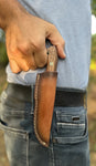 Ottoza Handmade Small Bushcraft / Hunting Knife & Walnut Wood Handle No:370