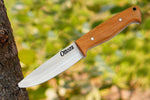 Ottoza 1095 High Carbon Steel Bushcraft Knife & Olive Wood Handle No:405