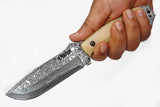 Ottoza Handmade Damascus Hunting Knife & Bone Handle No:325