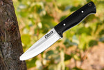 Ottoza 1095 High Carbon Steel Bushcraft Knife & Cow Horn Handle No:390