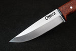 Ottoza 1095 High Carbon Steel Bushcraft Knife & Ballad Wood Handle No:395
