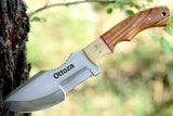 Ottoza Handmade D2 Steel Tracker Knife Olive Wood-Bone Handle No:374