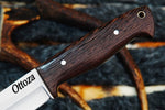 Ottoza 1095 High Carbon Steel Bushcraft Knife & Wenge Wood Handle No:392