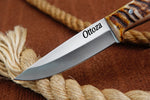 Ottoza 1095 High Carbon Steel Bushcraft Knife & Ram Horn Handle No:398