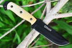 Ottoza Handmade 1095 Carbon Steel Hunting  Knife & Bone Handle No:354