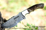 Ottoza Handmade Damascus Tracker Knife with Stag Horn Handle No:114