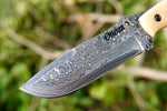 Ottoza Handmade Damascus Hunting Knife & Bone Handle No:325