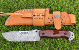 Ottoza Handmade Damascus Hunting Knife & Wood Handle No:326