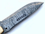 Ottoza Handmade Damascus Hunting Knife & Bone Handle No:325