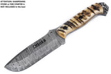 Ottoza Handmade Damascus Hunting Knife & Ram Horn Handle No:308