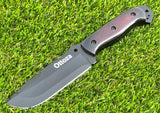 Ottoza Handmade 1095 Carbon Steel Hunting Knife & Black-Red Micarta Handle No:357