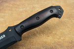 Ottoza Handmade 1095 Carbon Steel Hunting Knife & Black-Red Micarta Handle No:310