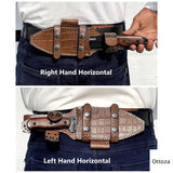 Ottoza Leather Knife Sheath RIGHT & LEFT Hand - HORIZONTAL & VERTICAL Carry - DUAL No:332