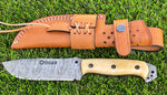 Ottoza Handmade Damascus Hunting Knife & Bone Handle No:325