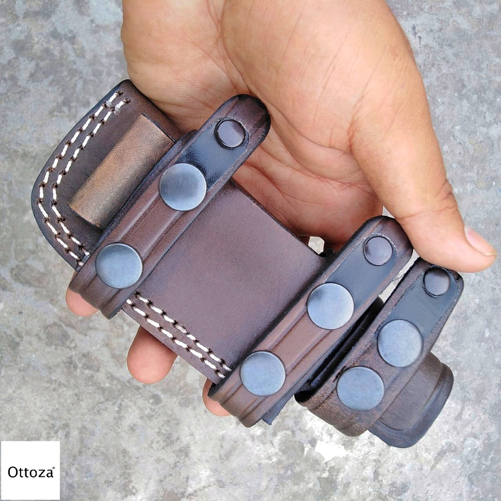 Ottoza Handmade Leather Knife Sheath RIGHT HAND Bushcraft Knife