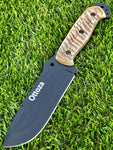 Ottoza Handmade 1095 Carbon Steel Hunting Knife & Ram Horn Handle No:356